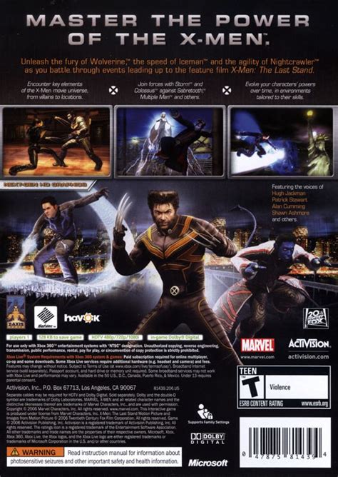 X-Men: The Official Game (2006) box cover art - MobyGames