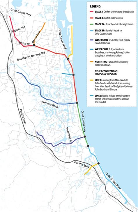 Gold Coast Light Rail Map