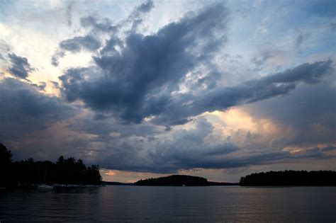 Free picture: mirror water, reflections, dark sky, dusk, clouds, water, sky