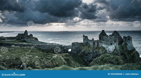 Dunluce Castle Ruins stock photo. Image of ruin, northern - 295200000