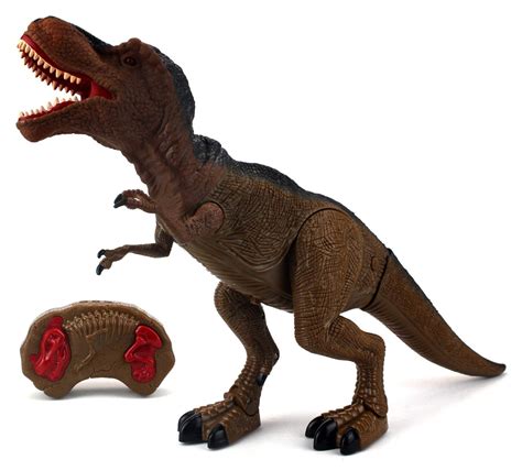 T-Rex Battery Operated Remote Control Walking Toy Dinosaur Figure w ...