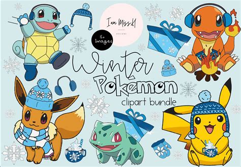 Winter Pokémon Clipart - Etsy