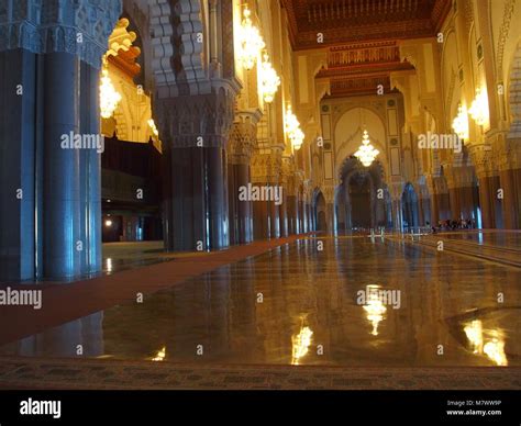 CASABLANCA, MOROCCO, AFRICA on FEBRUARY 2016: Interior of Grande ...