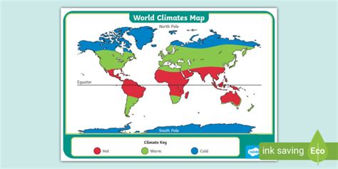 KS1 World Climates Map - Geography (teacher made) - Twinkl