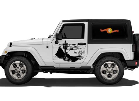 Jeep Life Vinyl Decal Graphic Side Wrangler Rubicon Sahara JK JKU TJ #2