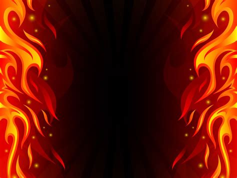 Burning Flames Powerpoint Templates - 3D Graphics, Abstract, Black, Red ...