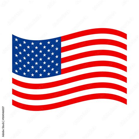 American flag vector icon Stock Vector | Adobe Stock