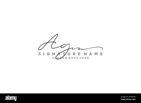 AG Letter Signature Logo Template elegant design logo Sign Symbol ...