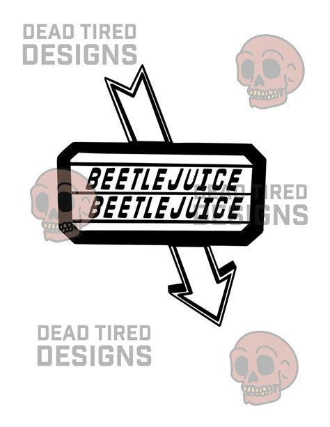 Beetlejuice SVG, Neon Sign SVG, Halloween SVG, Dead Tired Designs - Etsy