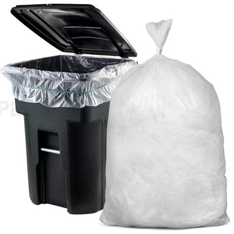 AMZ Supply Clear Regular Duty Trash Bags 43x47 High Density Opaque ...