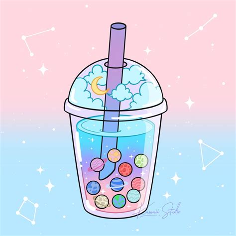 Drawings Cute Kawaii Boba Tea