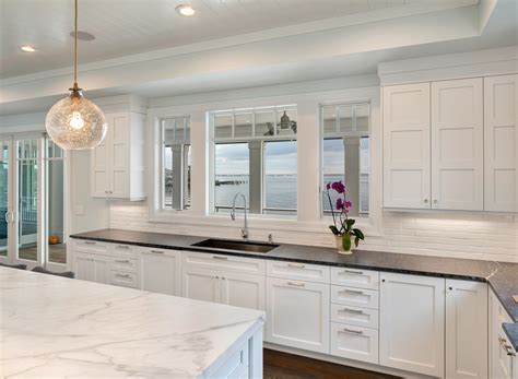 White Transitional Kitchen Mantoloking New Jersey by Design Line Kitchens