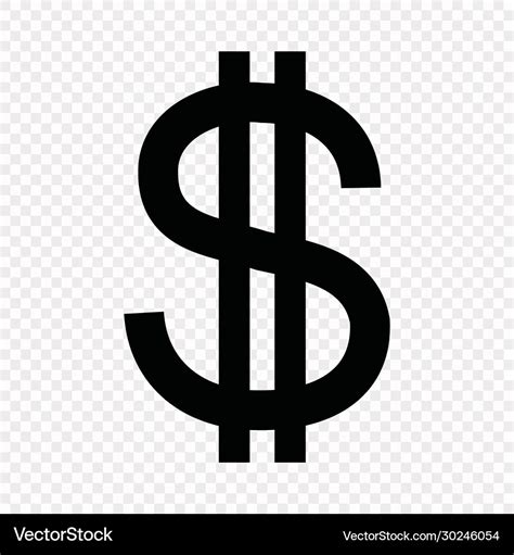 Dollar sign currency symbol Royalty Free Vector Image