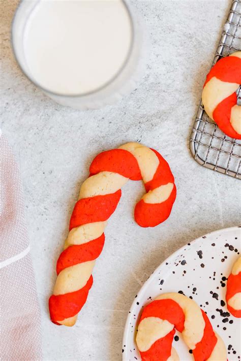 Candy Cane Cookies Recipe | Easy Peppermint Christmas Cookies