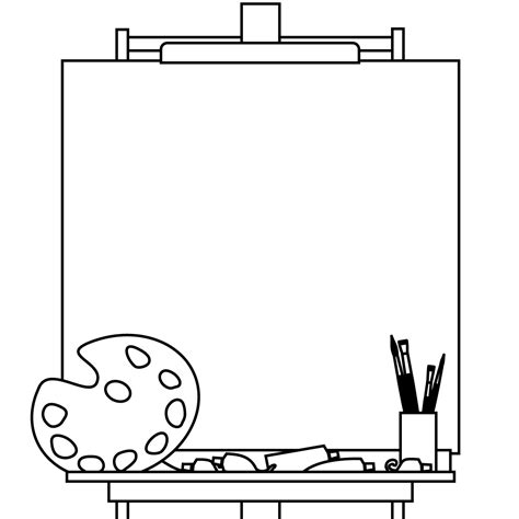 Art Easel Clipart Black And White Collection Cliparts | SexiezPix Web Porn