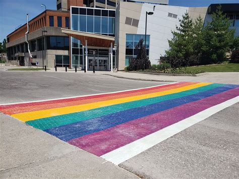 Rainbow crosswalk comes to city hall | The Oshawa Express