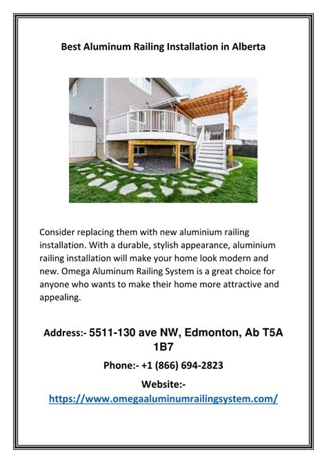 PPT - Best Aluminum Railing Installation in Alberta PowerPoint ...