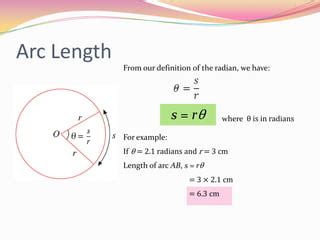 2 circular measure arc length | PPT