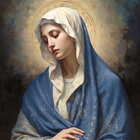 Premium Photo | Painting of the Virgin Mary mother of Jesus Madonna ...