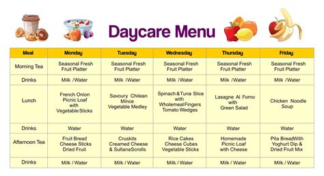 10 Best Sample Daycare Menus Printable PDF for Free at Printablee ...