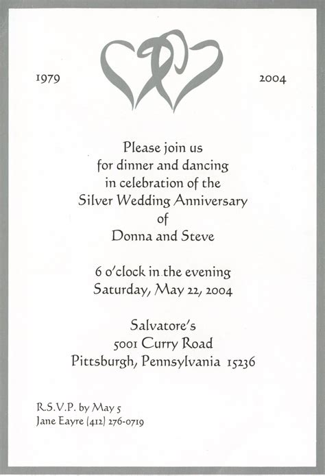 25th Anniversary Invitation Templates - Invitation Design Blog