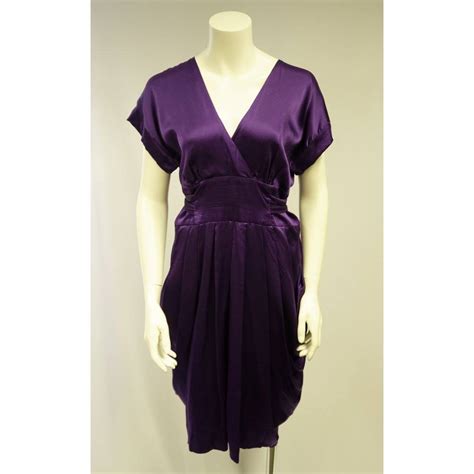 Monsoon - Purple Silk Dress - Size 16 | Oxfam GB | Oxfam’s Online Shop