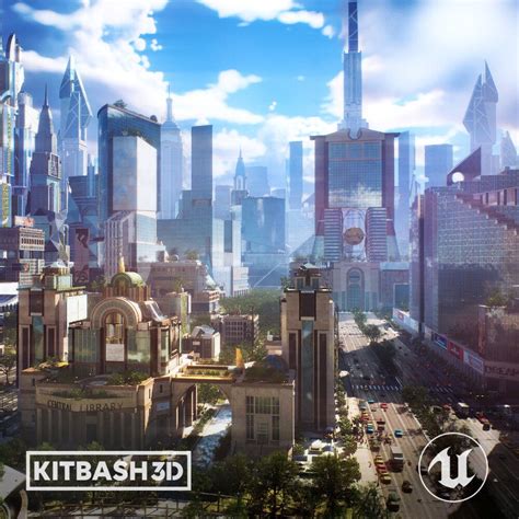 Neo New York City - KitBash3D Cover Art, Lea Kronenberger | Futuristic ...