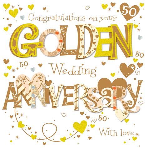 50th Wedding Anniversary Card Messages - Printable Templates Free