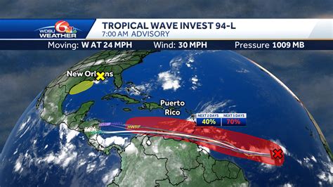 Tropical Wave Atlantic 60 percent chance development