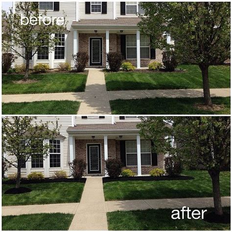 Mulch Installation – Before & After in Saxony, Fishers 46037 | A ...