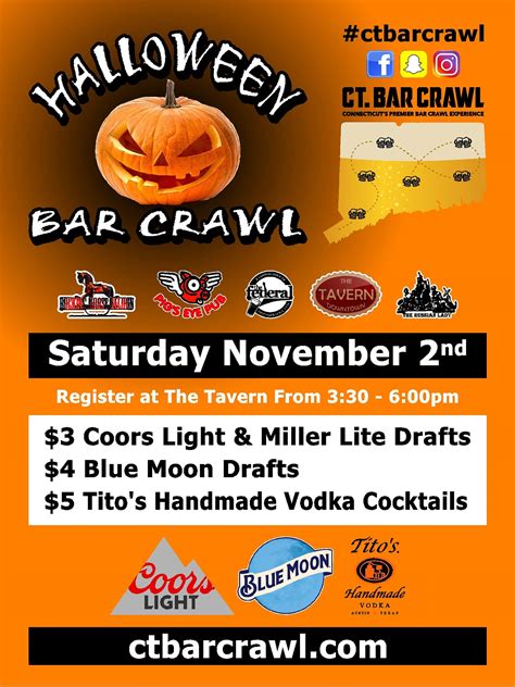 Halloween Bar Crawl – November 2nd – Hartford, CT – CT BAR CRAWL