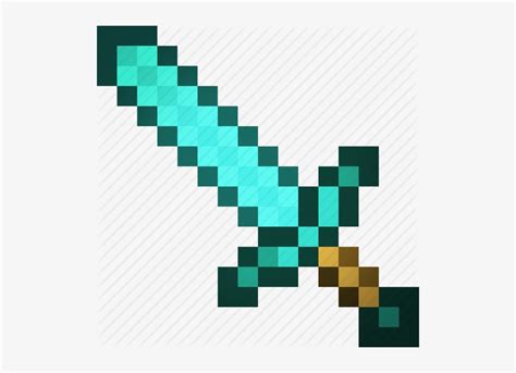 Minecraft Vector - Minecraft Diamond Sword Icon Transparent PNG ...