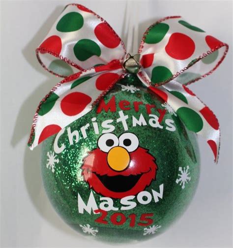 Vinyl Christmas Ornaments, Elmo Christmas, Sesame Street Christmas, Diy ...