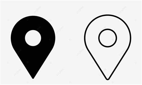 Black Map Pin Vector On White Background And Sign Flat Vector, And ...