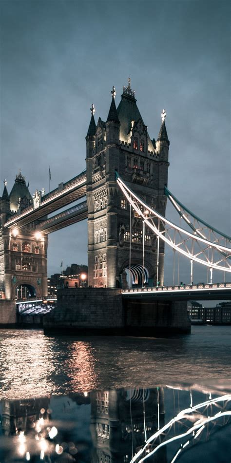 London, Tower Bridge, night, city, 1080x2160 wallpaper | London ...