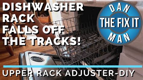 WHIRLPOOL DISHWASHER RACK FALLS OFF THE TRACK! - HOW TO REPLACE THE ...