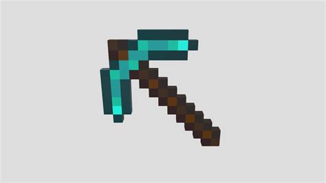 Diamond Pickaxe Minecraft 3d