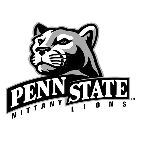 Penn State Lions Logo Black and White (1) – Brands Logos