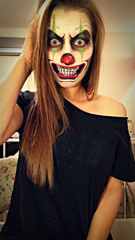 Scary clown makeup Halloween Makeup Scary, Face Painting Halloween ...