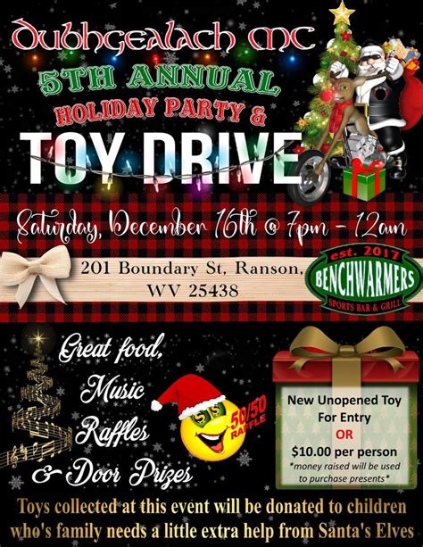 Dubhgealach MC 5th annual Toy Drive , BenchWarmers Sports Bar & Grill ...