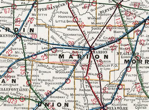 Marion County, Ohio 1901 Map OH