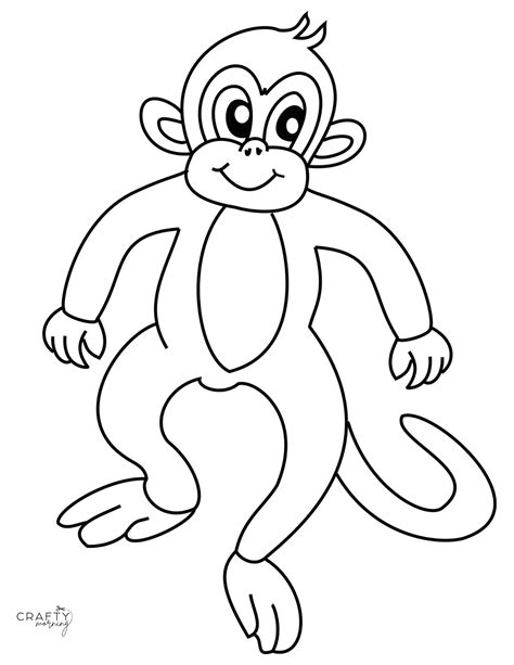 Easy Monkey Drawing (Step by Step How to Draw) - Crafty Morning