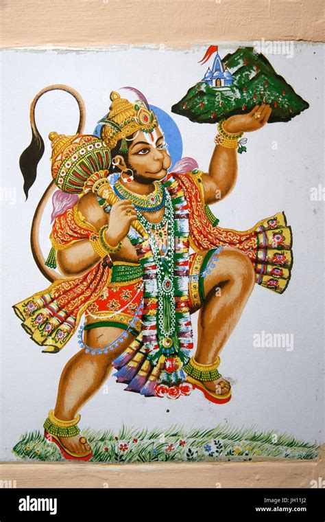 Shree Hindu temple, Leicester. Hanuman. United kingdom Stock Photo - Alamy