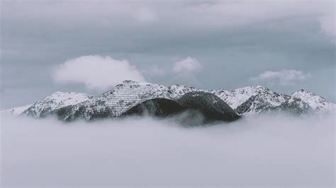 1600x900 Clouds Covered Mountains 4k 1600x900 Resolution HD 4k ...