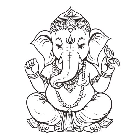 Lord Ganesh Drawing PNG, Vector, PSD, and Clipart With Transparent ...