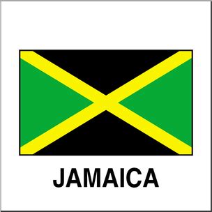 Clip Art: Flags: Jamaica Color I abcteach.com