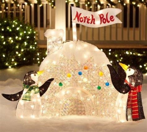 Lighted Penguin Decorating Outdoor Christmas Decoration | Christmas ...