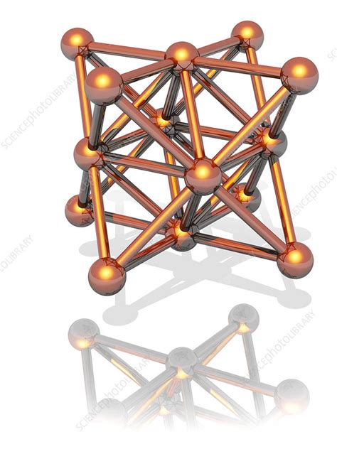 Copper crystal structure - Stock Image - A632/0046 - Science Photo Library