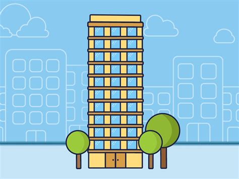 The building by Mogilev Konstantin on Dribbble