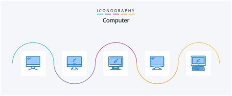 Computer Blue 5 Icon Pack Including . 19222811 Vector Art at Vecteezy